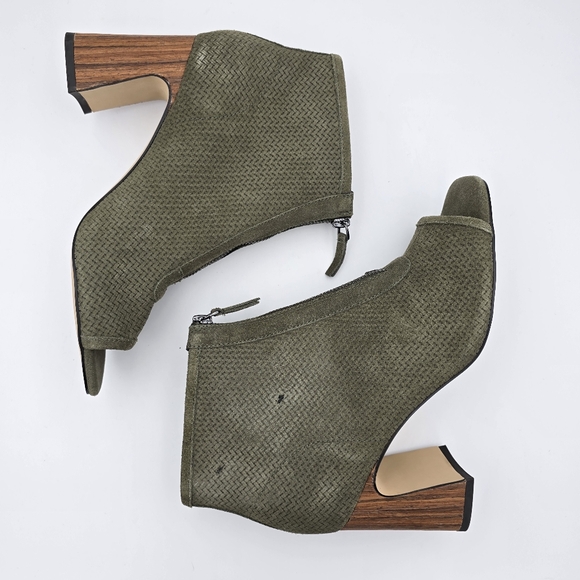 Sanctuary Ready Peep Toe Booties, Olive Oil (Green) Leather, Women's Size 9M - Picture 14 of 16